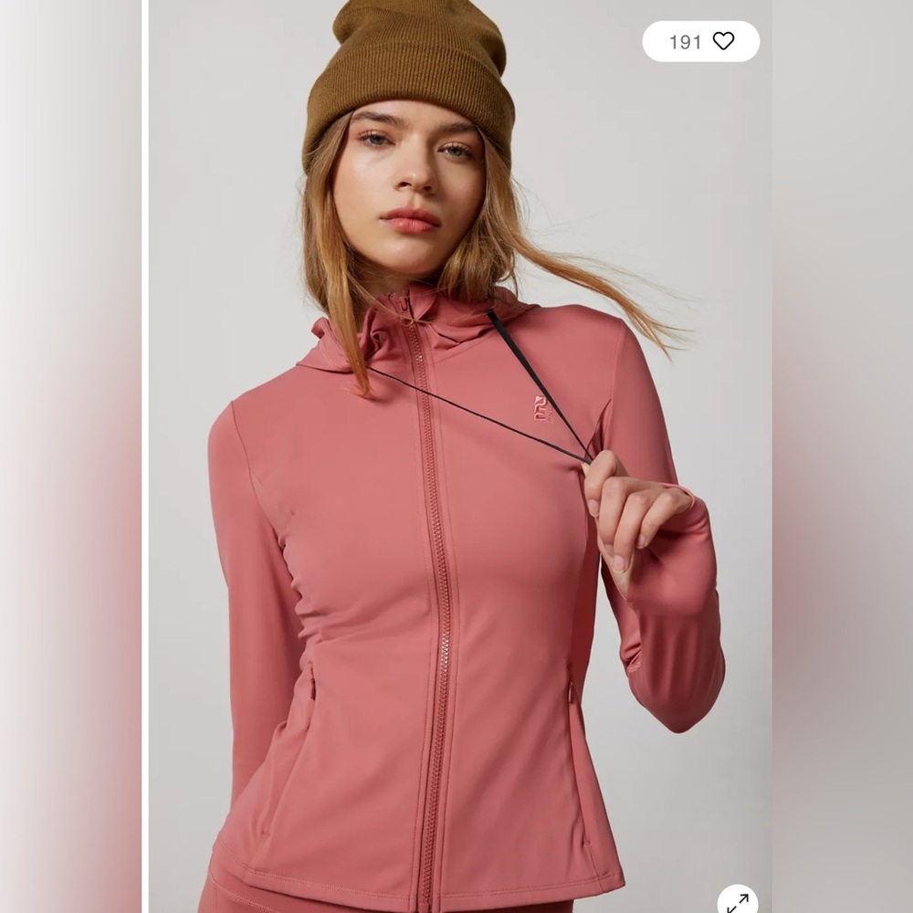 Pe Nation Agility Test Zip-Up Hooded Jacket Dusty Rose S